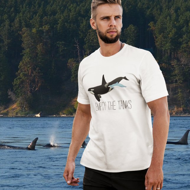 Töm Tankerna Dolphin Free Orca Killer Whale T Shirt (Skapare uppladdad)