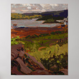 Tom Thompson Painting Canoe Sjö Ontario Land Poster