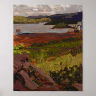 Tom Thompson Painting Canoe Sjö Ontario Land Poster