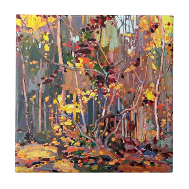 Tom Thomson art: Maple Saplings Kakelplatta (Framsidan)