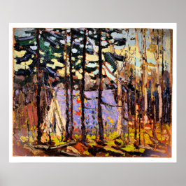 Tom Thomson - Artists Camp, Canoe Sjö Poster