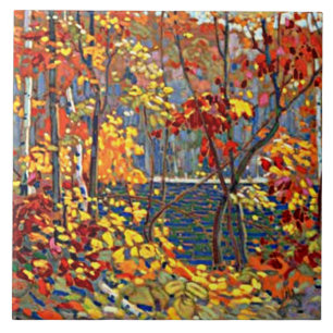 Tom Thomson - Bassäng, berömd-målning, Kakelplatta