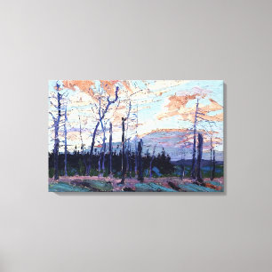 Tom Thomson - BURNT LAND AT SUNSET 1915 Canvastryck