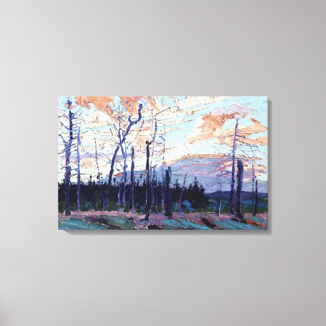 Tom Thomson - BURNT LAND AT SUNSET 1915 Canvastryck (Framsida)