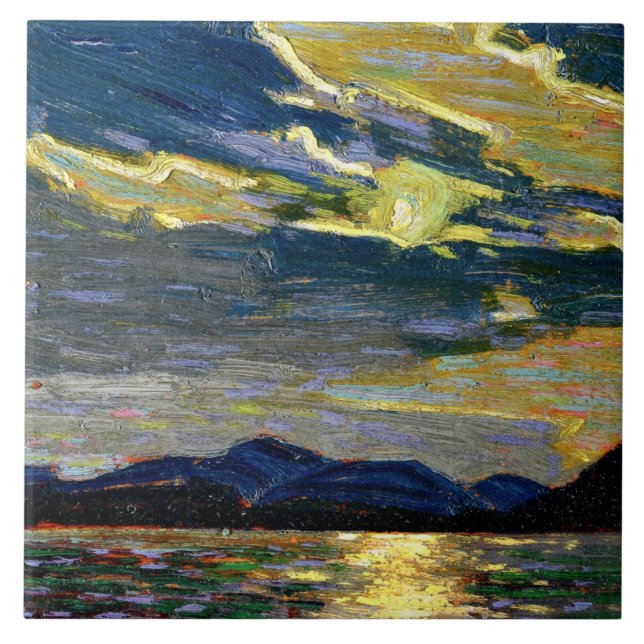 Tom Thomson - Hett Summer Moonlight Kakelplatta (Framsidan)