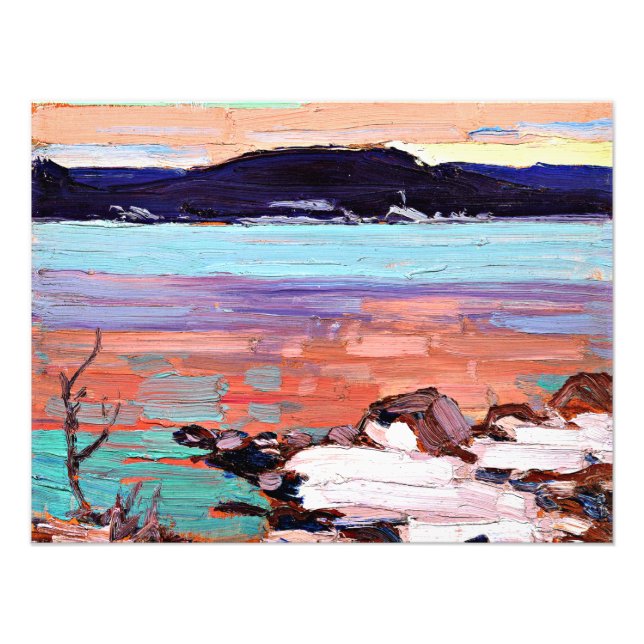 Tom Thomson - Liggande med Snö Fototryck (Framsidan)