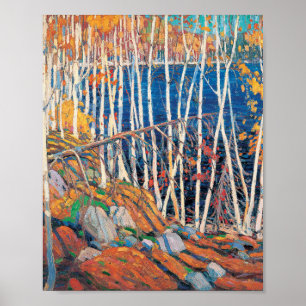 Tom Thomson målar i delstaten Northland Ontario Poster