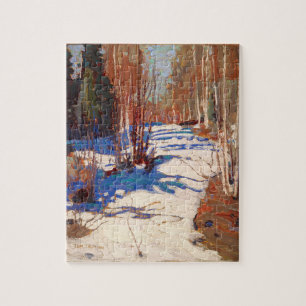Tom Thomson målar Väg bakom Mowat Lodge Pussel