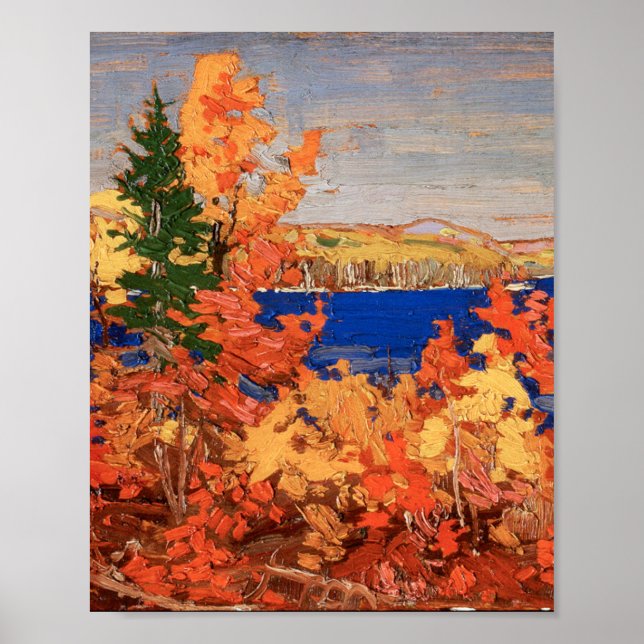 Tom Thomson Painting Autumn Foliage Ontario Land Poster (Framsidan)