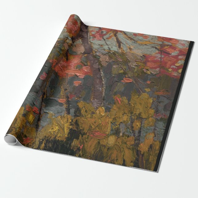 Tom Thomson Painting Canadian Ligcape Presentpapper (Utrullad)