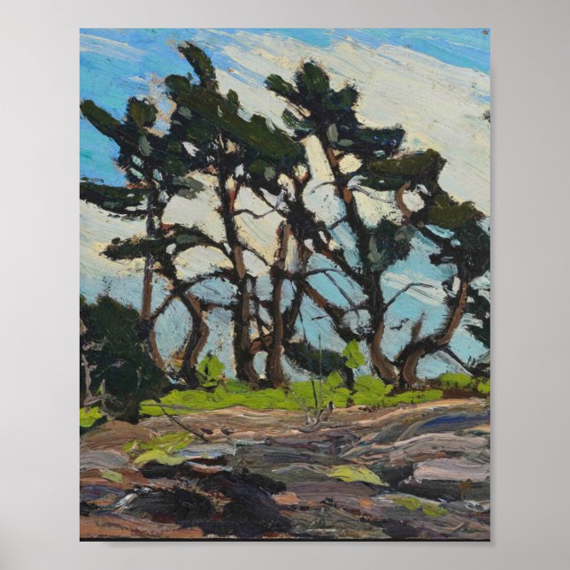Tom Thomson Painting Gräs Island Canadian Land Poster (Framsidan)