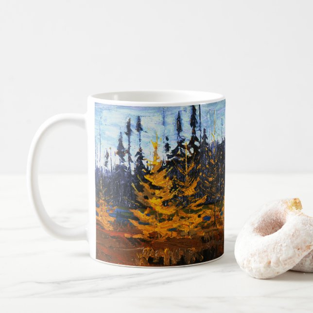 Tom Thomson Painting Tamaracks Canadian Wilderness Kaffemugg (Med munk)