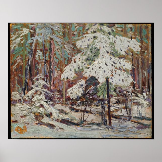Tom Thomson Snö i Skogen Poster (Framsidan)