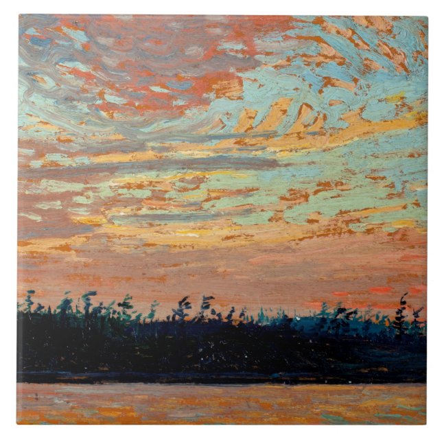 Tom Thomson - Sunset Himlar, Kakelplatta (Framsidan)