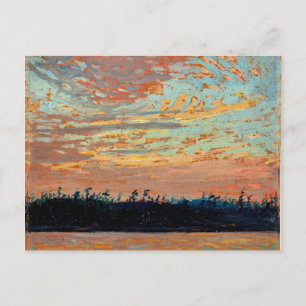 Tom Thomson - Sunset Himlar Vykort