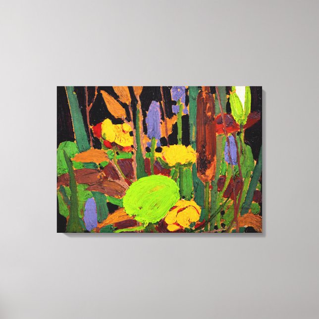 Tom Thomson - Vatten Flowers Canvastryck (Framsida)