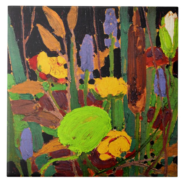 Tom Thomson - Vatten Flowers Kakelplatta (Framsidan)