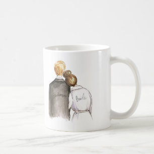 TOM TILLBAKA BridesMAN för blondin för brud för Kaffemugg