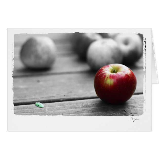 tom tillfällenäpplefotografi hälsningskort (Framsidan Horizontal)
