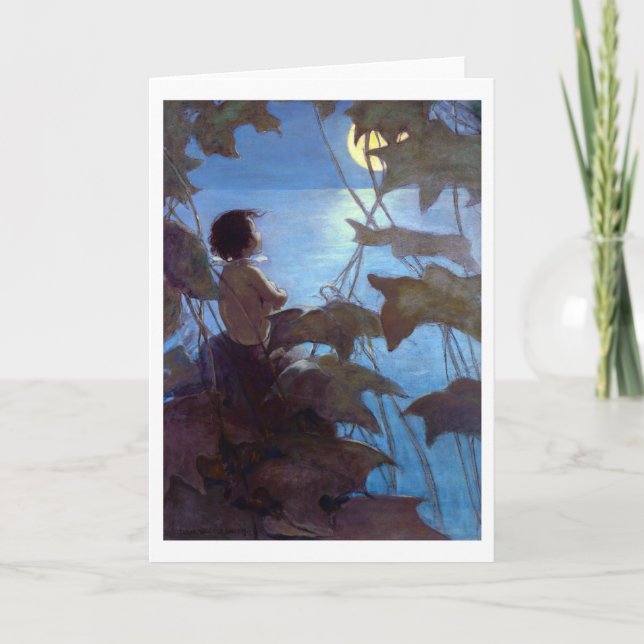 Tom tittar på Måne, Jessie Willcox Smith Kort (Framsida)