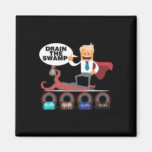 Töm Träsket Rolig Politisk Trump Fras Magnet