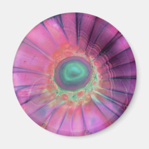 Tom Trippy magnet för rosa Lampwork Glass daisy