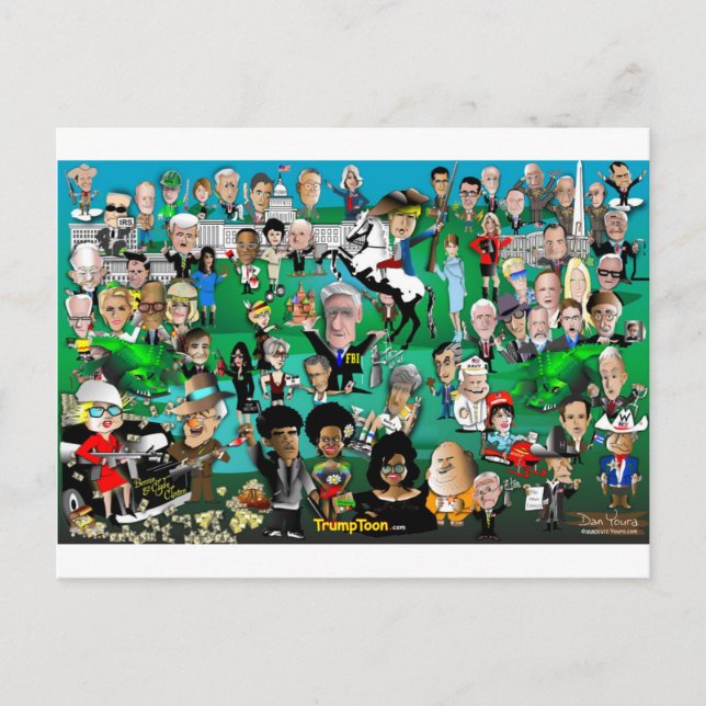 Töm ut träsket vykort (Framsida)