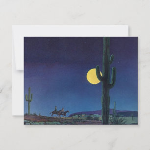 Tom Västra Sydväst Saguaro Kaktus Månskensritt