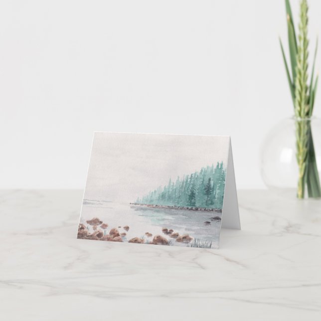 Tom, vattenfärg anteckningskort (Framsida)