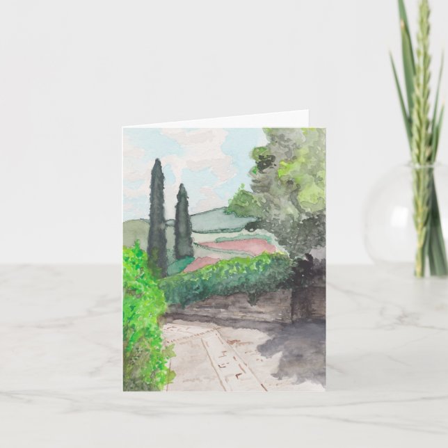 Tom, vattenfärg anteckningskort (Framsida)