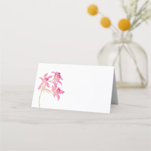 Tom Vintage Orchid Blommigt Bröllop Placeringskort
