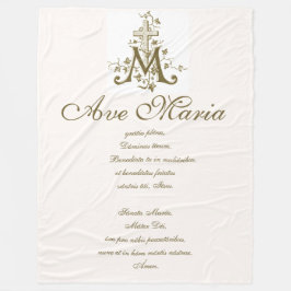 Tom Virgin Mary Hail Mary Ave Maria Prayer Fleecefilt