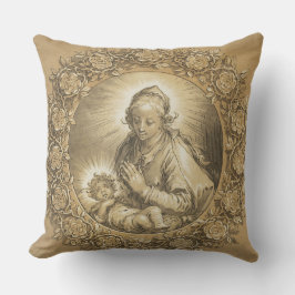 Tom Virgin Mary Jesus Julens Vintage Kudde