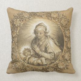 Tom Virgin Mary Jesus Julens Vintage Kudde