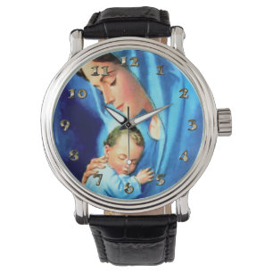 Tom Virgin Mary med Baby Jesus Armbandsur