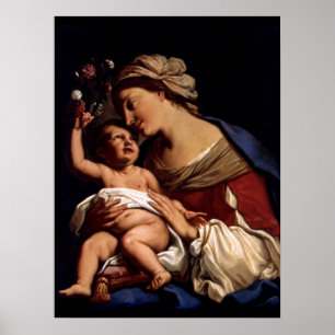 Tom Virgin Mary och spädbarn Jesus - Sirani Poster