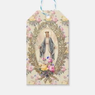 Tom Virgin Mary Religiösa Catholic Rosor Presentetikett