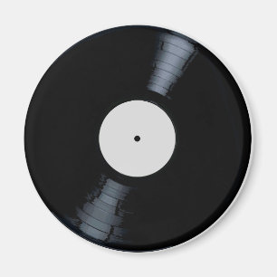 Tom vitrekordetikett magnet
