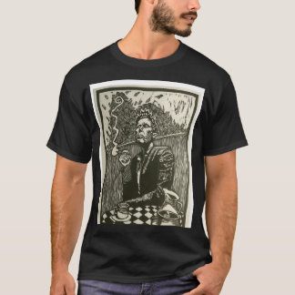 Tom Waits Smoking a Cigarette Graphite Artwork Gra T Shirt