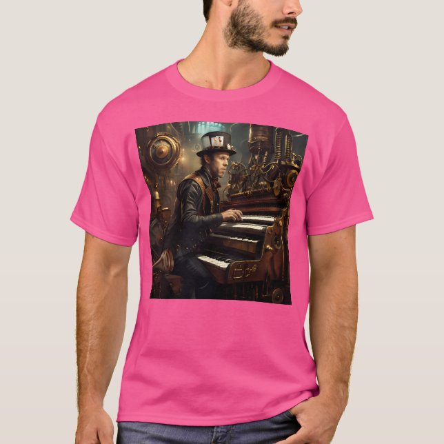 Tom Waits Steampunk T Shirt (Framsida)