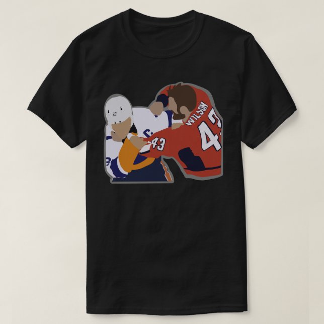 Tom Wilson Fight Sticker T Shirt (Design framsida)