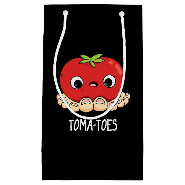 Toma-toes Funny Tomato With Toes Pun Mörk BG (Framsidan)