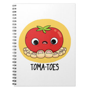 Toma-toes Rolig Tomat Med Tår Pun Anteckningsbok
