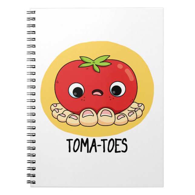 Toma-toes Rolig Tomat Med Tår Pun  Anteckningsbok (Framsidan)