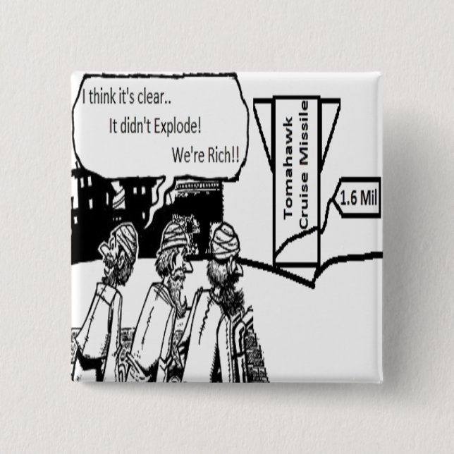 Tomahawkkryssningsrobot: 1,6 Mil. Politisk tecknad Knapp (Framsida)