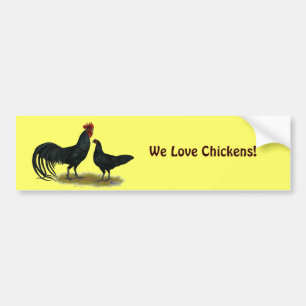 Tomaru Long Crower Chickens Bildekal