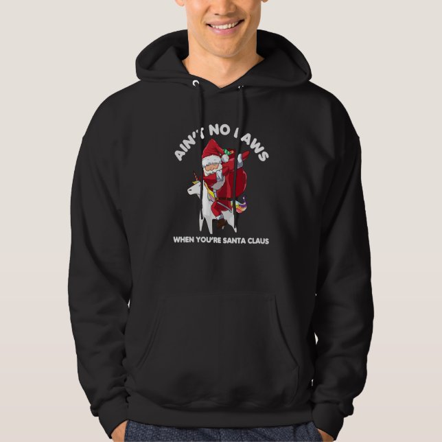 Tomasjön är ingen lag när du är Jultomten 1 Hoodie (Framsida)