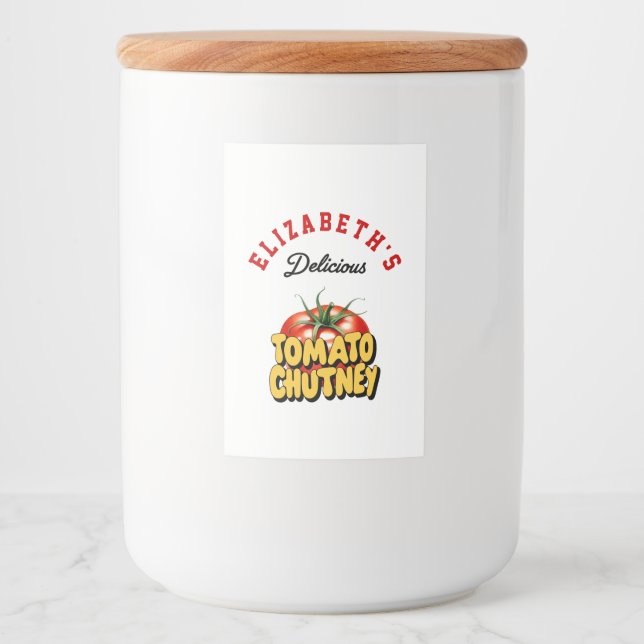 Tomat Chutney Mat Etikett (Framsida)