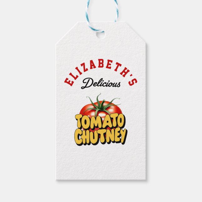 Tomat Chutney Presentetikett (Framsidan)