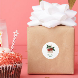 Tomat förkläde dekal — Anpassningsbart namn altern Runt Klistermärke